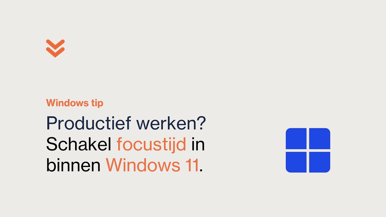 Productief werken zonder gestoord te worden? Gebruik focustijd in Windows 11