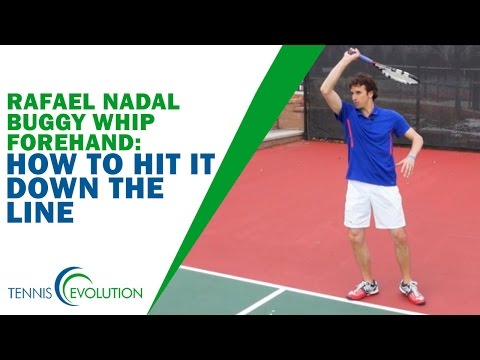 TENNIS FOREHAND | Rafael Nadal Buggy Whip Forehand - How Hit It Down The Line