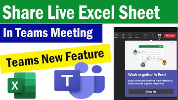 Excel Live In Microsoft Teams Meetings | How To Share Live Excel Sheet In Teams | Excel Live Teams