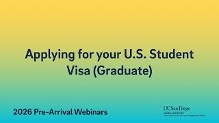 Applying for your U.S. Student Visa (Graduate)