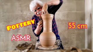 Making the base of a 55 cm clay pot #making #art
