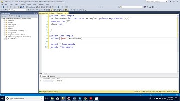 How to use identity in SQL server manager