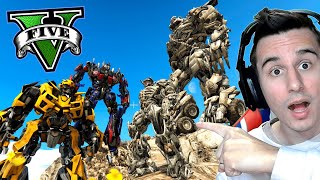 ENCONTREI os TRANSFORMERS do FILME no GTA 5 ! ( Transformers: O Despertar das Feras )