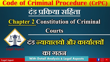 CrPC | Chapter 2| Constitution of Criminal Courts with Case Laws| Legal Aspect |