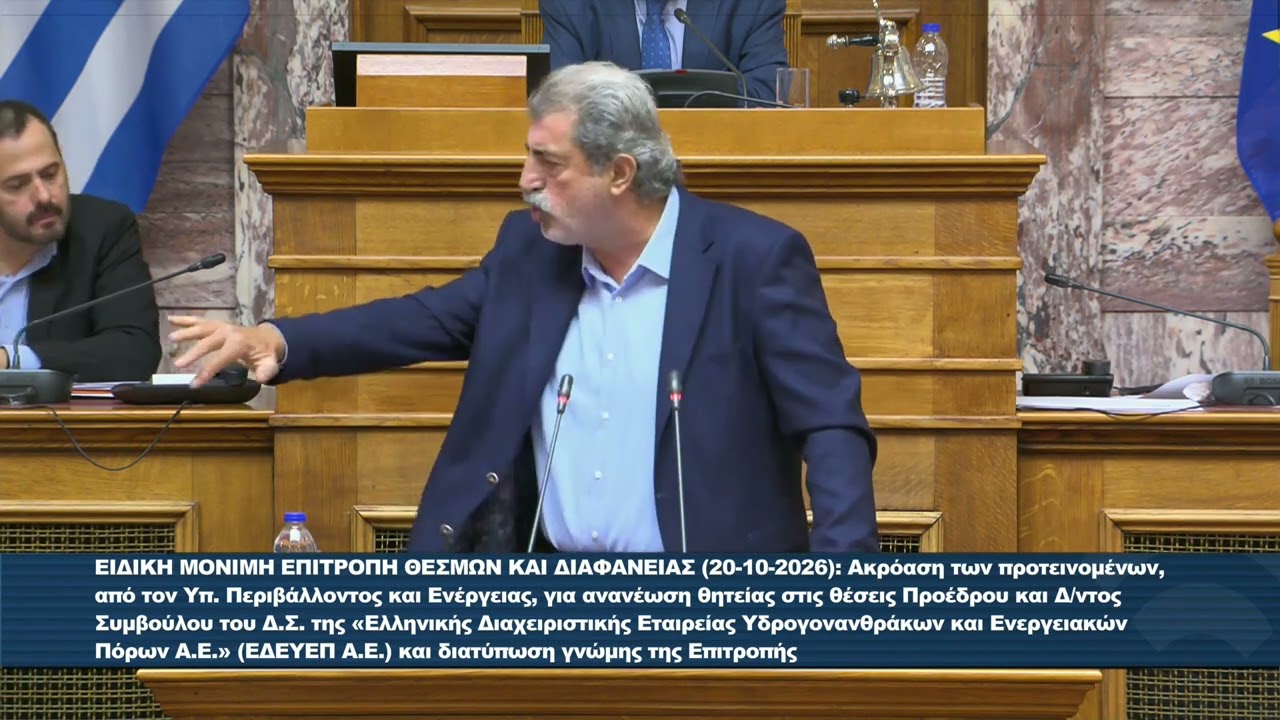 Ο Π. Πολάκης στη Επιτροπή Θεσμών & Διαφάνειας για την ενεργειακή πολιτική – Video