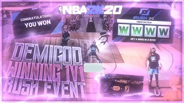 MY DEMIGOD STRETCH PLAYMAKER DOMINATED RUSH 1v1 EVENT ON NBA 2K20! BEST 100% GREENLIGHT JUMPSHOT!