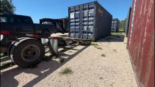 NO FORKLIFT/NO PROBLEM! Load two 20ft Shipping Containers on a trailer without a forklift