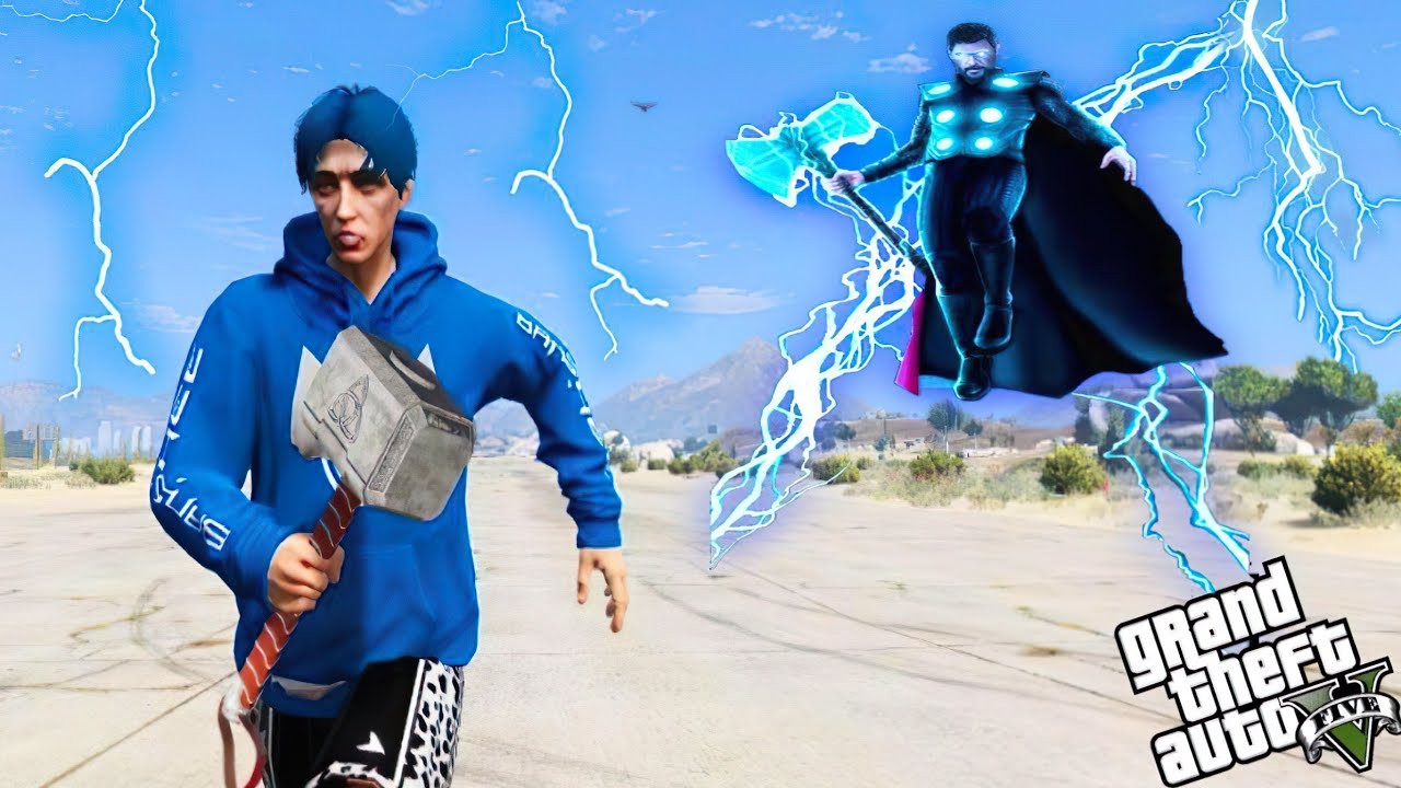 ကျနော် မိုးကြိုးနတ်ဘုရားThorရဲ့တူ ကိုခိုးခဲ့တယ်/ Thor in GTA V/ GTA 5 Mods