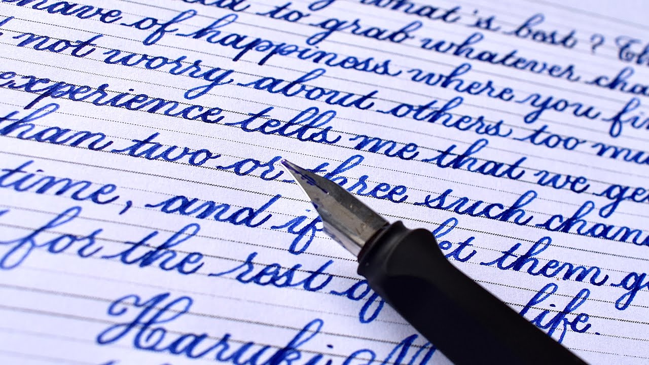 Handwriting Practice with fountain pen | Beautiful, neat and clean ...