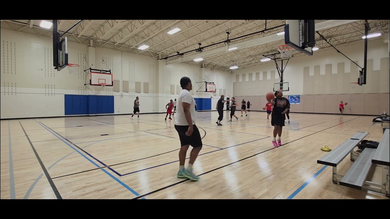 Hoop Session! Tuesday 6am run, Pearland YMCA 5/20/25. Main view, full court and half court