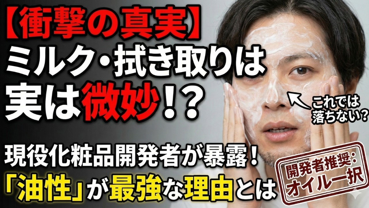 【油性クレンジング最強】ミルクや拭き取りは実は微妙＜現役の化粧品開発者がわかりやすく解説＞