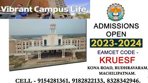 2023 Latest Krishna University College of Engineering and Technology CSE ECE Machili AP Govt Univer
