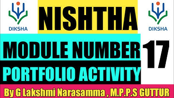 MODULE 17 | PORTFOLIO ACTIVITY 17 | MODEL FOR NISHTHA | DIKSHA