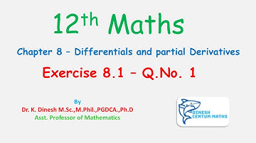 12th Maths | Chapter 8 - Exercise 8.1 - Q.No - 1