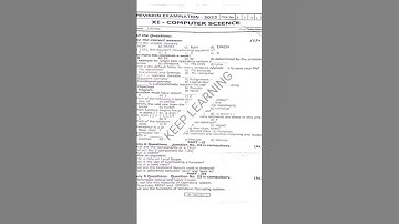 11th Computer Science First  Revision Question paper answer key 2023| KEEP LEARNING