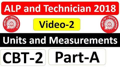 Units and Measurements RRB ALP & Technician Video-2