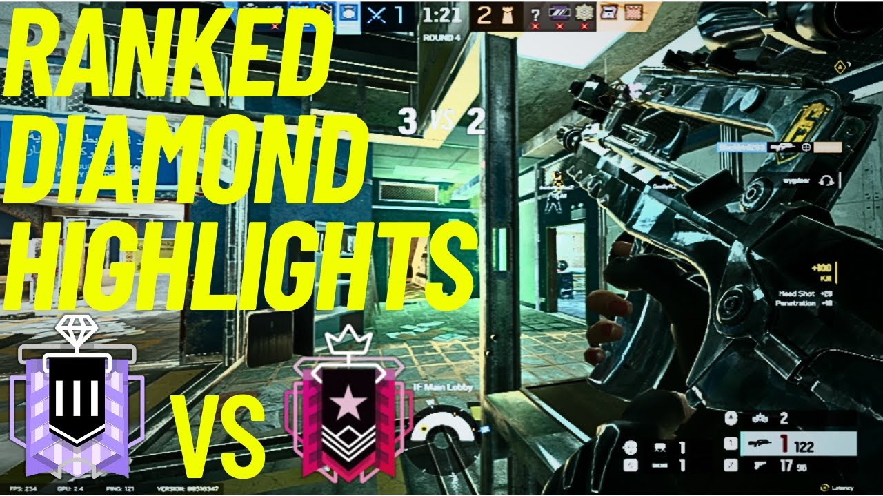 Diamond R6 Seige Ranked Diamond Highlights Year 1 player - Rainbow Six Siege - YouTube