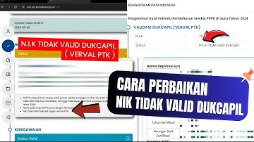 Cara Perbaiki NIK Tidak Valid Dukcapil di Verval PTK 2024 | Nik Tidak Valid di InfoGTK