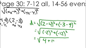Geometry 1.3 Distance and Midpoints