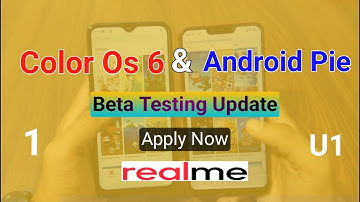 Color Os 6 & Android Pie Beta Version Update Apply For RealMe 1 & RealMe U1