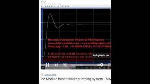PV Module based water pumping system | MATLAB SIMULINK