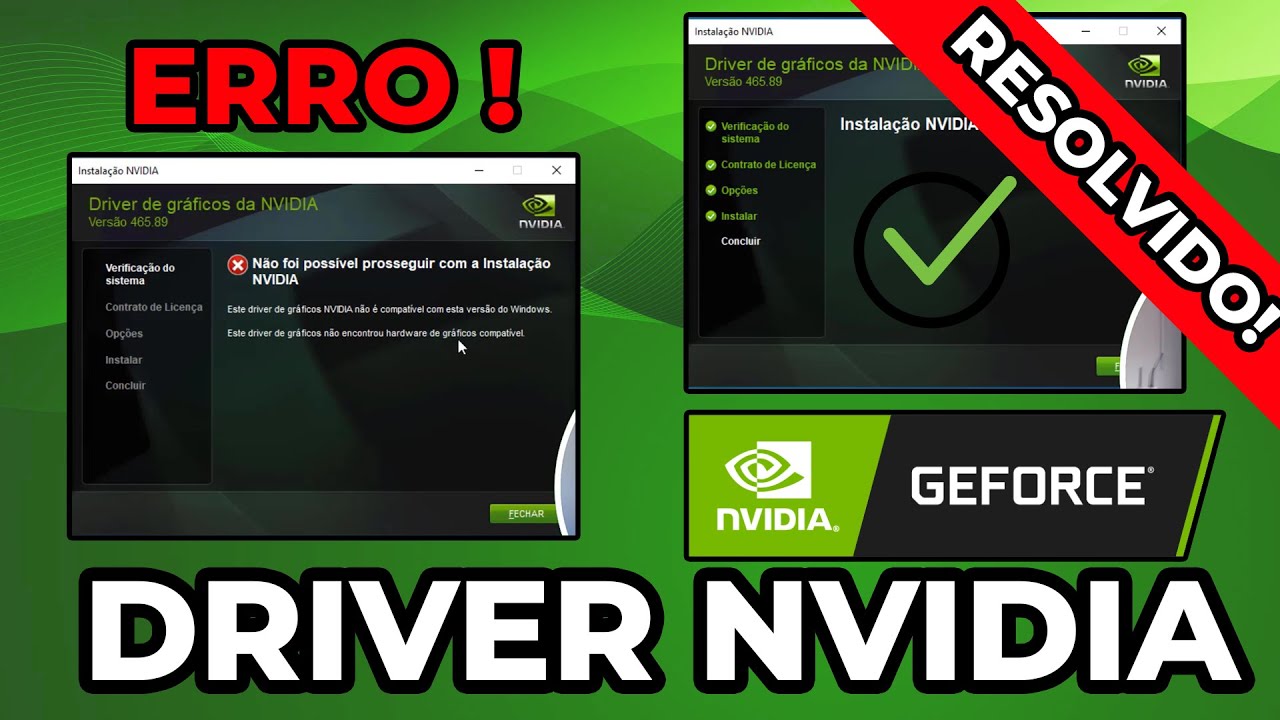 🔥 ERRO! na INSTALAÇÃO Driver PLACA DE VÍDEO GEFORCE GTX 730 NVIDIA (RESOLVIDO ✅ ) 2021