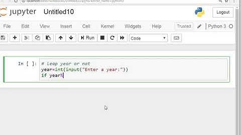 Find out given year is leap year or not in python