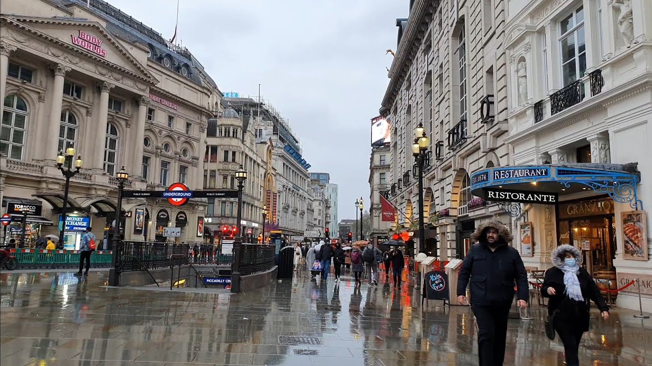 4K- CITY OF LONDON WALK | TO PICCADILLY CIRCUS & TRAFALGAR SQUARE ...