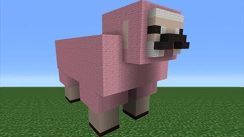 Minecraft Tutorial: How To Make A Pink Sheep Statue (ExplodingTNT)