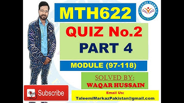 MTH622 Quiz No 2 Solution By Taleemi Markaz Part 4