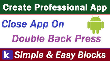 Close App on Double Back Press | Professional Looks Apps | Riyan Talks