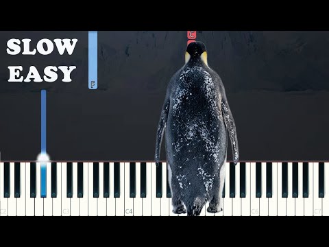 Viral Penguin Song Meme - L’Amour Toujours - Gigi D’Agostino (SLOW EASY PIANO TUTORIAL)