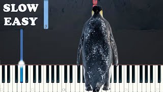 Viral Penguin Song Meme  Lamour Toujours  Gigi Dagostino slow Easy Piano Tutorial