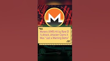 Monero (XMR) Hit by Rare 51% Attack, Attacker Claims It Was “Just a Warning Demo”