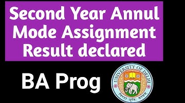 Sol Second Year Annual Mode assignment result Declared 2021