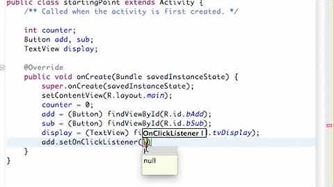 Android Application Development Tutorial   9   Set up a Button with OnClickListener