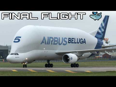 Final flight of Beluga Super Transporter arrives in Wales π³