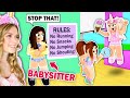 WE BROKE ALL OF THE BABYSITTERS RULES IN BROOKHAVEN! (ROBLOX