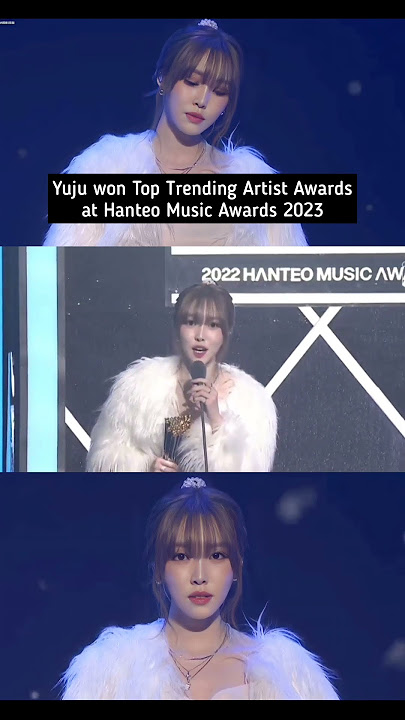 Yuju won Top Trending Artist 😭#yuju #gfriend #hanteomusicawards #kpop_millenia