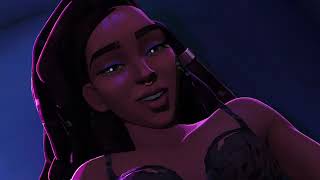 Entergalactic 2022 Kiss Scene   Jabari and Meadow Kid Cudi #000