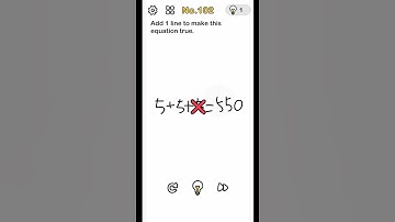 Add 1line to make this equation true. Brain Out Level no 102