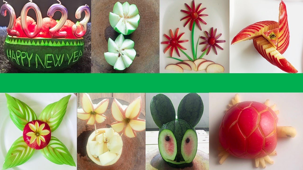 8 Beautiful Fruit and Vegetable Carving Very Fast Fruit & Vegetable