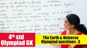 4th std olympiad GK | The Earth & Universe | Olympiad questions 3  | General Knowledge Olympiad