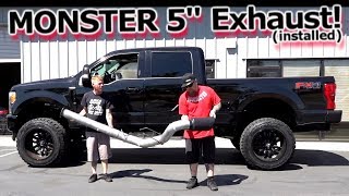 MONSTER Выхлоп установлен - Банки Power DPF Назад 2017 Ford F250 Superduty