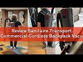 Review Sanitaire Transport Commercial Cordless Backpack Vacuum with Adjustable Wand, Dual 24V Batter