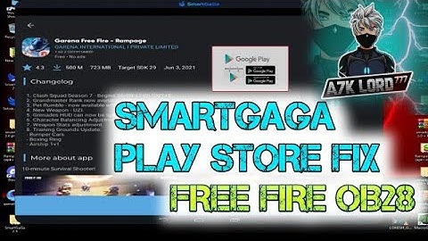 SMARTGAGA 3.1 PLAY STORE ERROR FIX HOW TO DOWNLOAD FREE FIRE FROM PLAY STORE IN SMARTGAGA 100% WORK