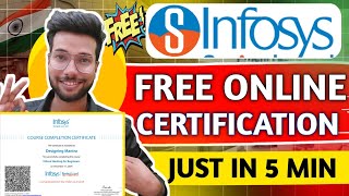 Infosys Free AI/ML, Python, Web Dev & Cyber Security Certificate in Just 5 Minutes! 50+ Courses