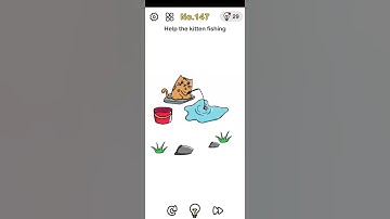 Brain Out Level 147 Help the kitten fishing Walkthrough Solution #shorts