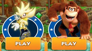 Super Silver the Hedgehog vs Donkey Kong Run vs All Bosses Zazz Eggman - Sonic Dash