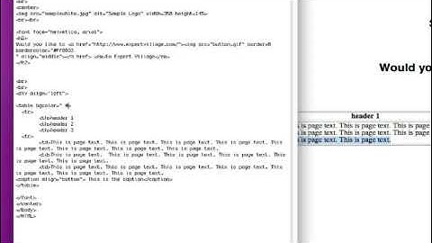 HTML Table Background Color